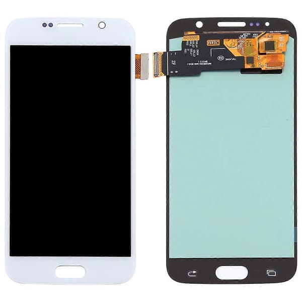 OLED LCD-skærm til Samsung Galaxy S6 med Digitizer komplet samling White