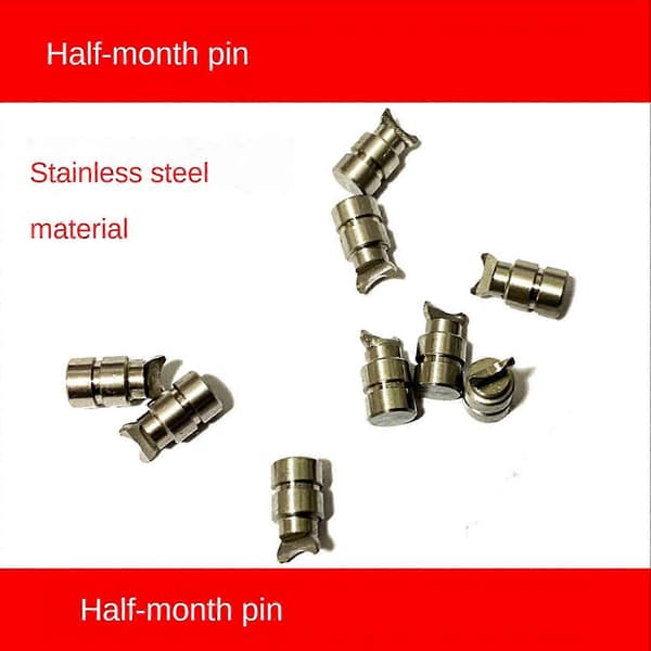 2X Metal Halvmåne Stift Til Abu Water Drop BMAX SMAX PMAX Revo Silver