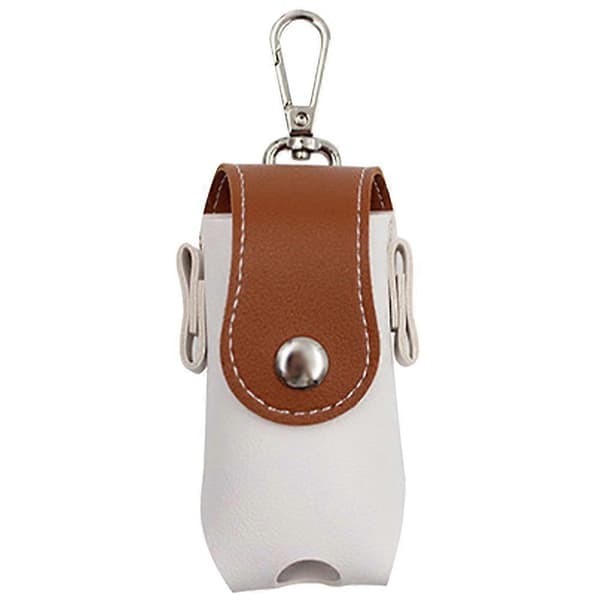 Golfbollsförvaringsväska för utomhusbruk Ljusbrun PU-material Light Brown 14x5CM