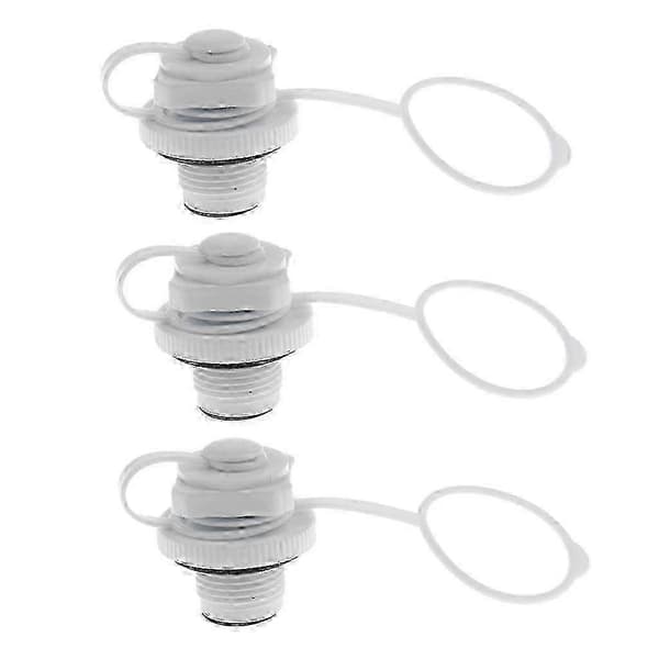3-pack 22 mm envägs luftventilskruvbyte för uppblåsbar båt, pool och flotte