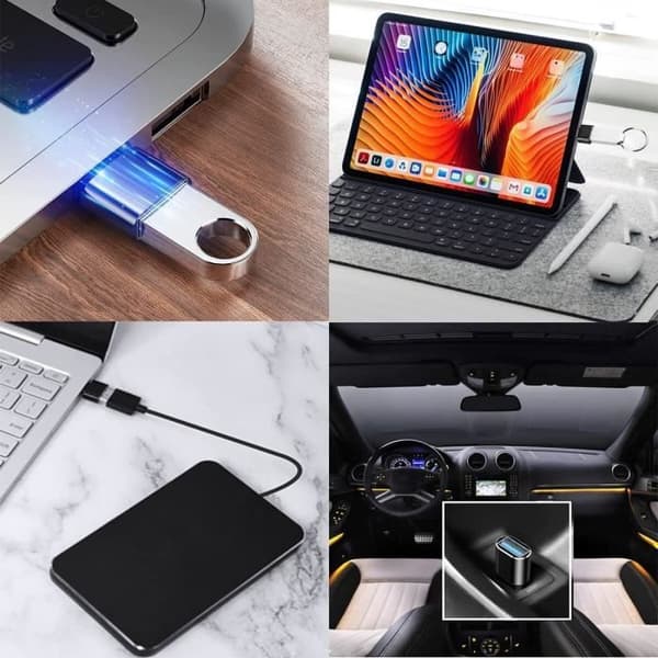 G.STORE Premium USB-C til USB-adapter, USB-C hann til USB 3.0-adapter, kompatibel med MacBook Pro/Air 2021 og iMac