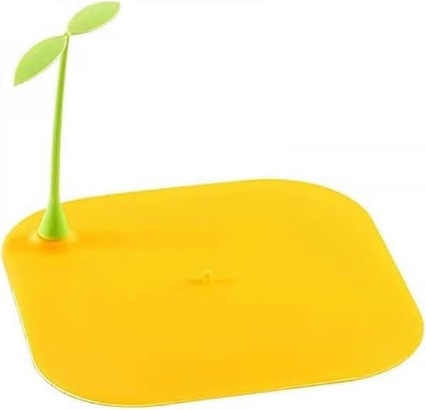 Toiletgulvafløbsdæksel til afløbsprop, (søde små bønnespirer) (gul) 15*15CM