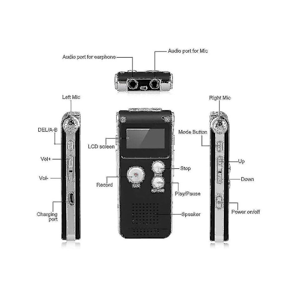 Paranormal Equipment 8gb Evp Digital Voice Recorder USB Spökjaktutrustning