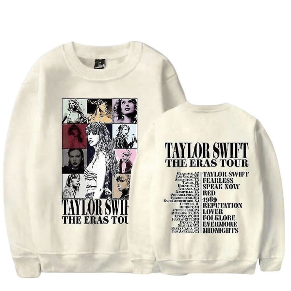 Taylor Swift The Eras Tour Printet Unisex Sweatshirt Langærmet Rundhals Casual Løs Pullover Toppe Fans Gaver Til Mænd Kvinder