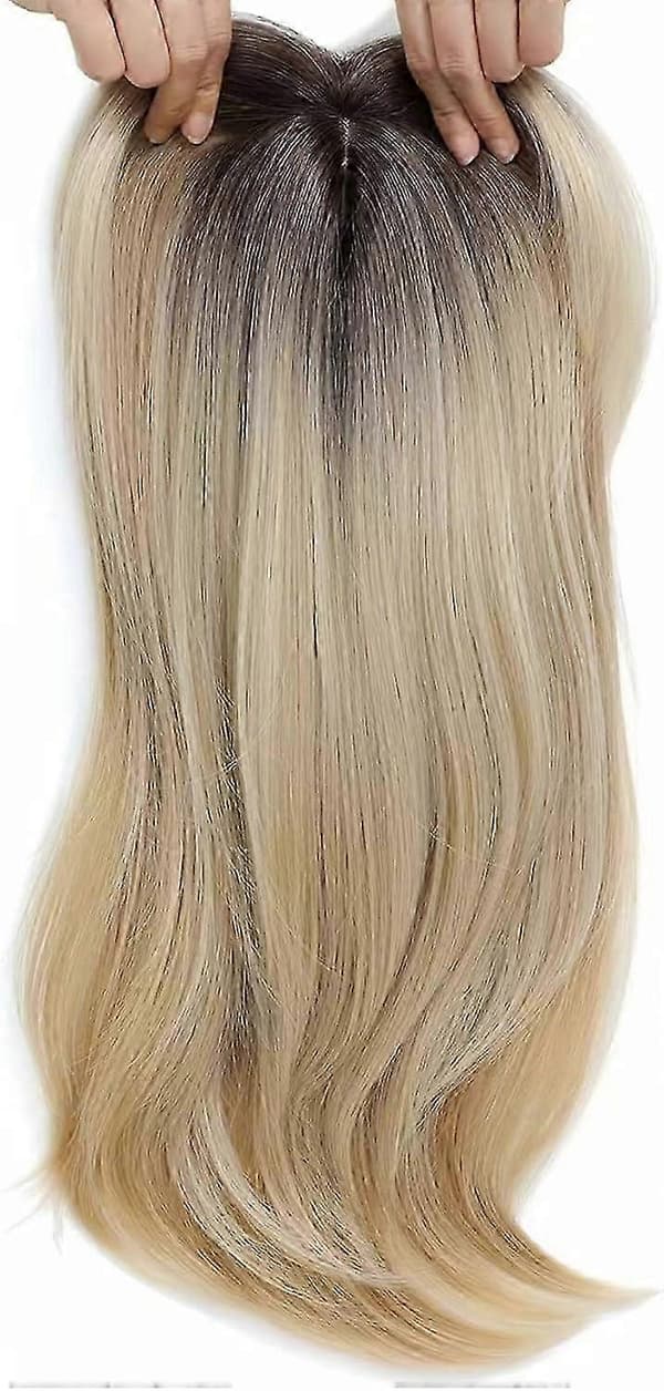 Gradient Blond Hårtopper med Pandehår - Clip-in Volumenforstærker