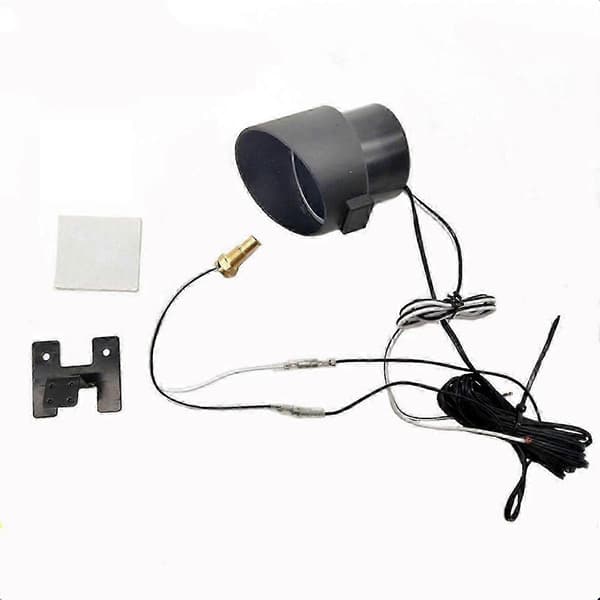 2 i 1 12V 24V Rund LED Digital Bil Lastebil Vanntemperaturmåler rød