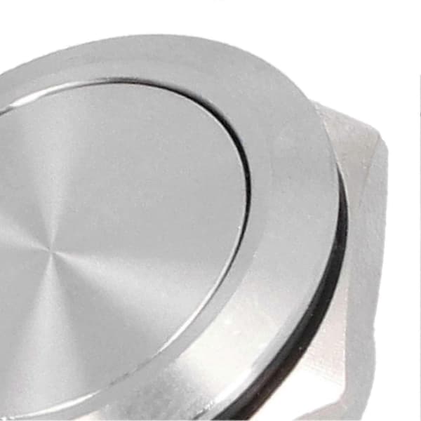 5 stk. flat toppknappbryter i rustfritt stål, vanntett skrueterminal, strømtilbehør 0-220V 22mm SZRH A-DS 5 5