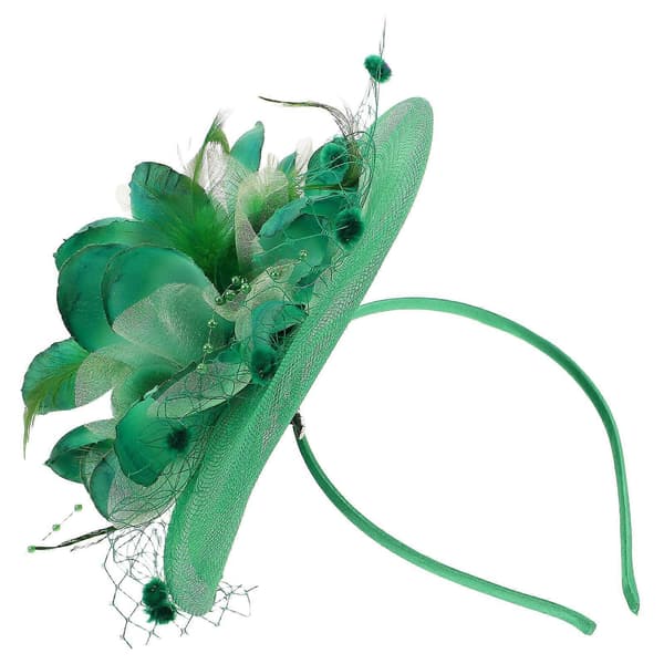 Brudnät Pärlhattar Hårklämmor för Bröllopsfest Elegant Grön Fascinator