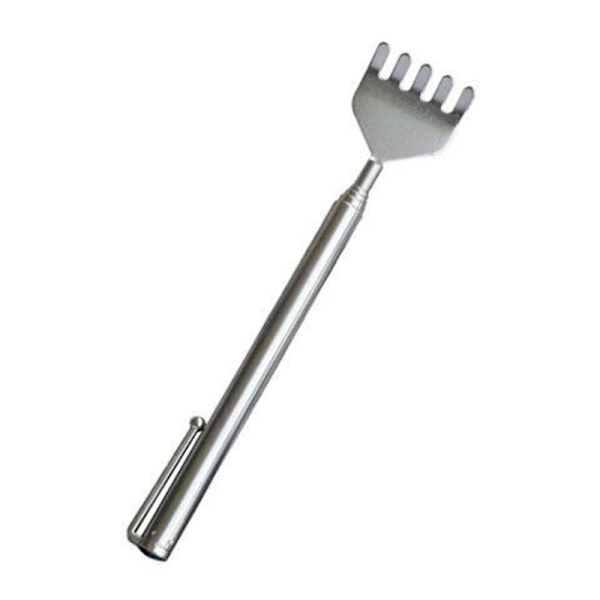 Retractable back scratcher silver