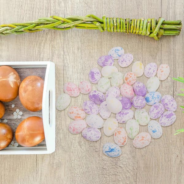 Fargerike påskeskumegg DIY-pyntesett for dekorasjon 40 stk