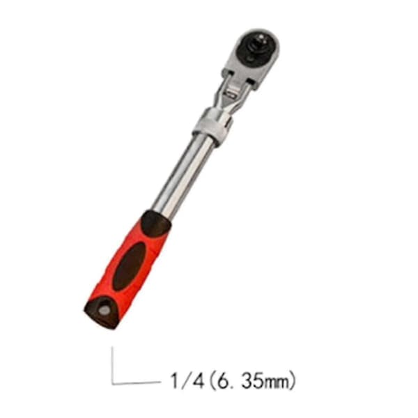 1/4 72T Kulstofstål Udtrækkelig Skraldenøgle Auto Quick Release Skruenøgle Multi