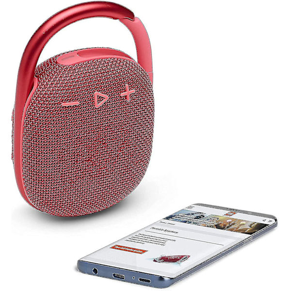 Clip 4 bærbar mini Bluetooth-høyttaler, stor lyd og sterk bass, integrert fjellklatringsspenne, Ip67 vanntett og støvtett, 10 timers avspilling