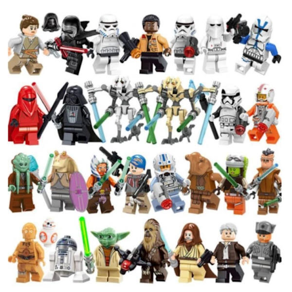 Säsongskampanj! Högkvalitativa 29 st Star Wars Byggklossar Minifigurer Luke Darth Vader
