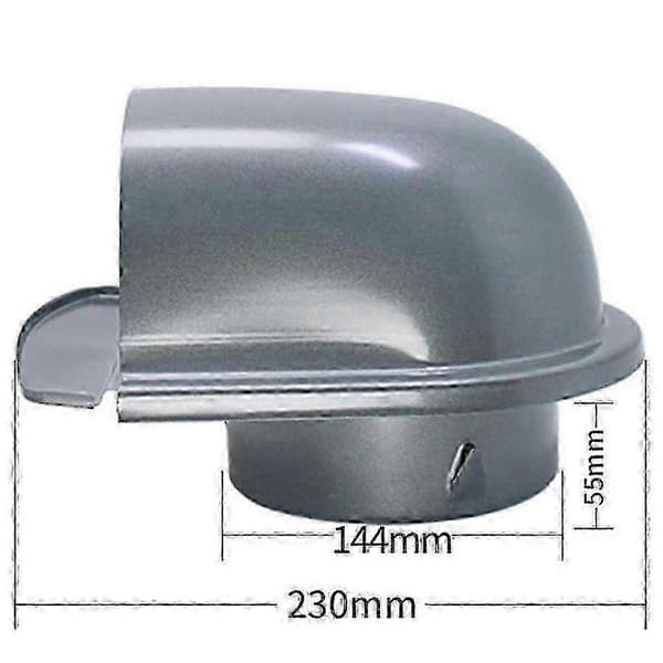 6 tommer 150 mm vanntett veggventilator i rustfritt stål Silver
