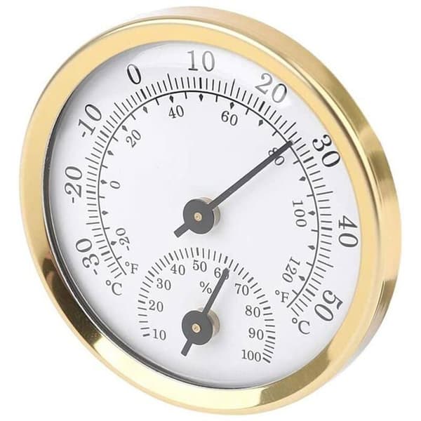 Analog visning af temperatur og luftfugtighed til indendørs termometer og hygrometer