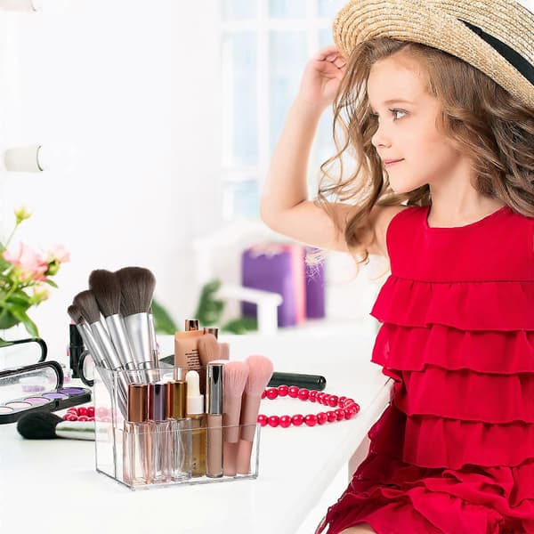 Klar Makeup Organizer Børsteholder til Opbevaring med Transparent Design