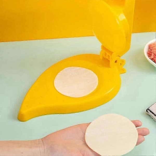 Dumpling Skin Presser Mold Manuell Dumpling Pressing Tool Dumpling Wrapper Maker For Home Kitchen (1 stk, gul)P2025042500218 SZRH A-DS 5 5