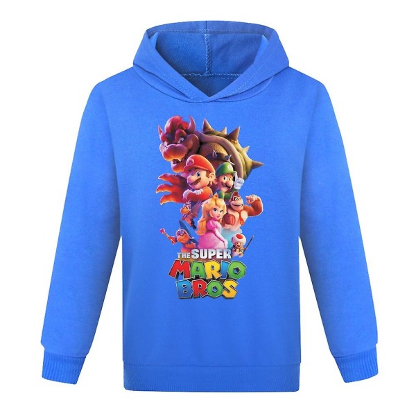 The Super Mario Bros Barn Pojkar Flickor Söt Luvtröja Långärmad Lös Hood Sweatshirt Pullover Jumper Toppar Höst Vinter