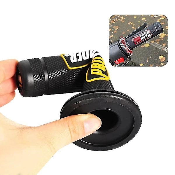 7/8\" 22mm Ohjaustangon Kahvat Moottoripyörän Protaper Ohjaustangon Kahvat Pro Taper Motocross Ohjaustangon Kahvat Kumigeeli Käsikahvat Jarrut (Punainen)