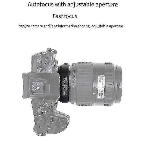 Kameraobjektivadapterring för Panasonic M4/3 Autofokus Svart Metallfäste
