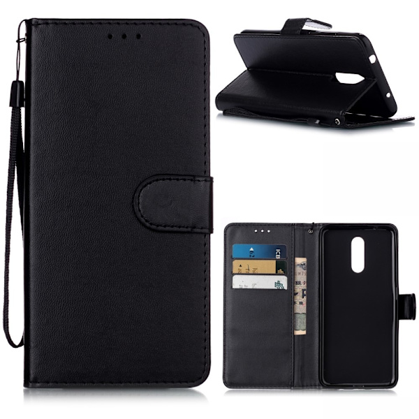 Nokia 3.2 - Wallet Case - Sort Sort Black Svart