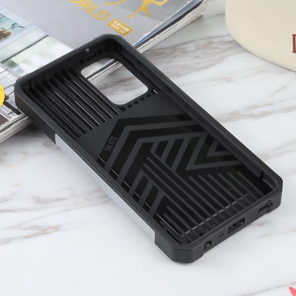PC + TPU -kotelo Silver For Samsung Galaxy A72 5G