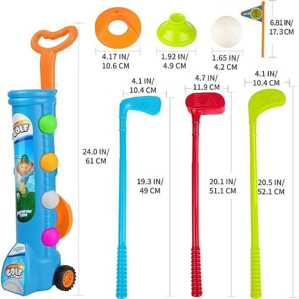 ZGEER Golflegetøjssæt - Til børn - Kroket sæt - Plastik