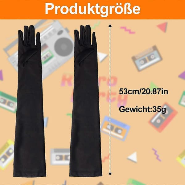 Etiquettehandsker, lange handsker, sorte