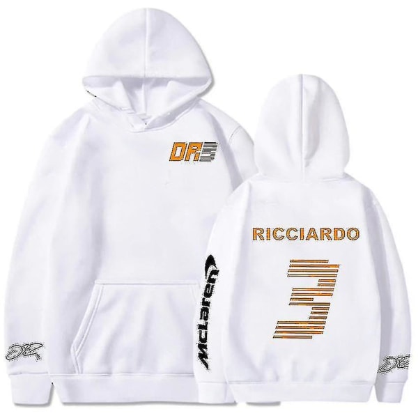 Mclaren F1 hettegenser Formel 1 Racer Langermet Brev Daniel Ricciardo 3 trykt Streetwear Logo Sweatshirt Herre Eu Størrelse Vintage