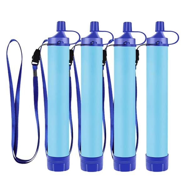 2/3/4-pack bärbart vattenfilter – vattenrenare för camping, vandring, resor och beredskap 4-Pack