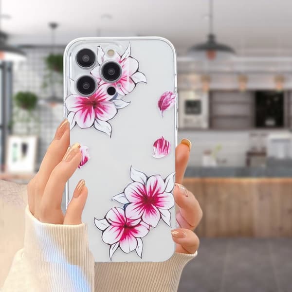 iPhone 16 Pro TPU-etui med blomster