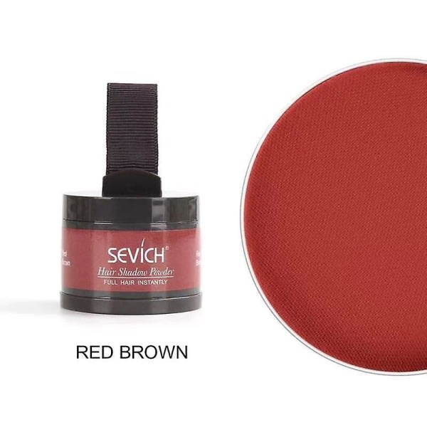 Sevich Vandtæt Hårpulver Concealer Root Touch Up Volumisering Dækker en rødbrun Redbrown
