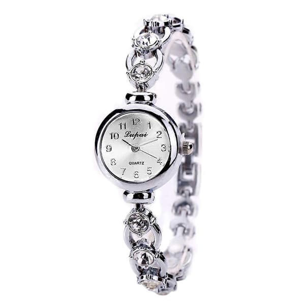 Het mode lyx damklockor damarmbandsur (silver)
