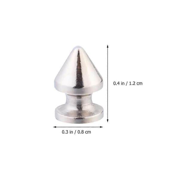 Kulaformade nitar metallnitar för DIY-klädtillbehör 20 st silver