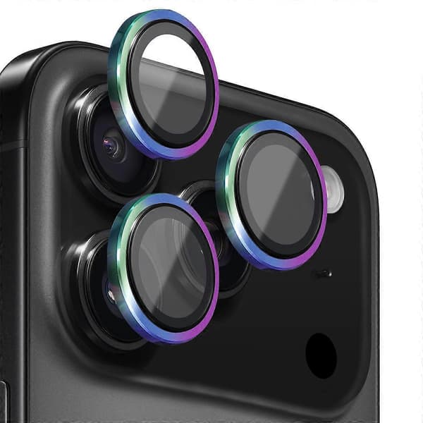 NORTHJO Tempered Glass Camera Lens Protector with Metal Ring for iPhone 17 Pro Max/17 Pro