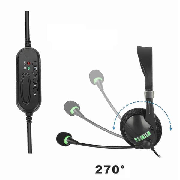 Computer Bærbar Pc Skype Chat Call Center Headset Hovedtelefoner