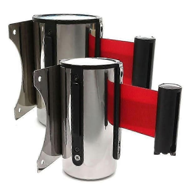 Bästa 2026 Stanchion Tail Barrier Väggmonterad Köhantering Utdragbart Band 2m Röd