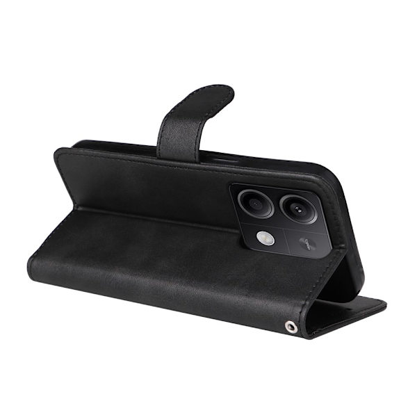 SKALO Xiaomi Redmi Note 13 Pro 5G PU Læder Wallet Case - Flere Farver Black Svart