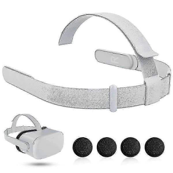 Oculus Quest 2 VR-hodebåndserstatning med strikket stoff og joystick-hetter Black