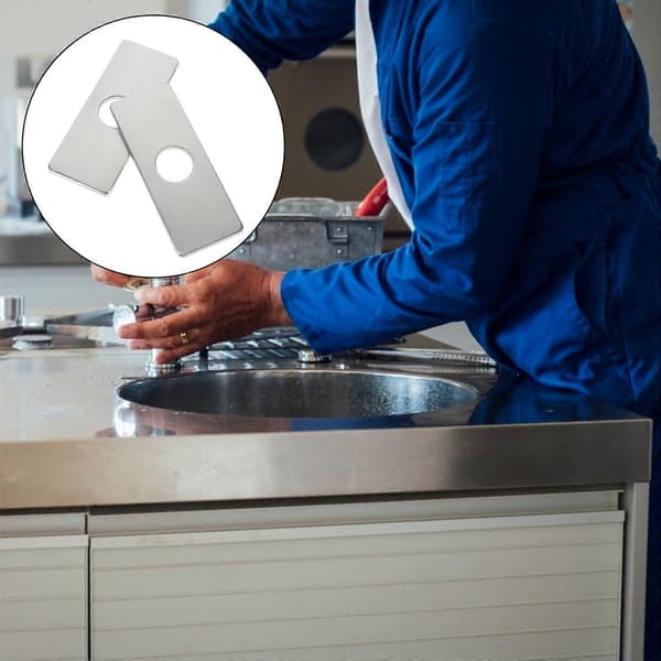 Vaskehull deksler rustfritt stål plate enkelthull for hjemmekjøkken 2 stk