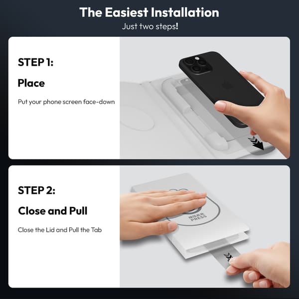 2-PACK iPhone 15 Pro Privacy Screen Protector - Tempered Glass | [SmartFit Reusable System] - Bubble-Free
