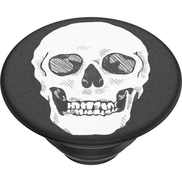 POPSOCKETS Shaky Bones White Avtagbart Grip med Ställfunktion Svart, Vit