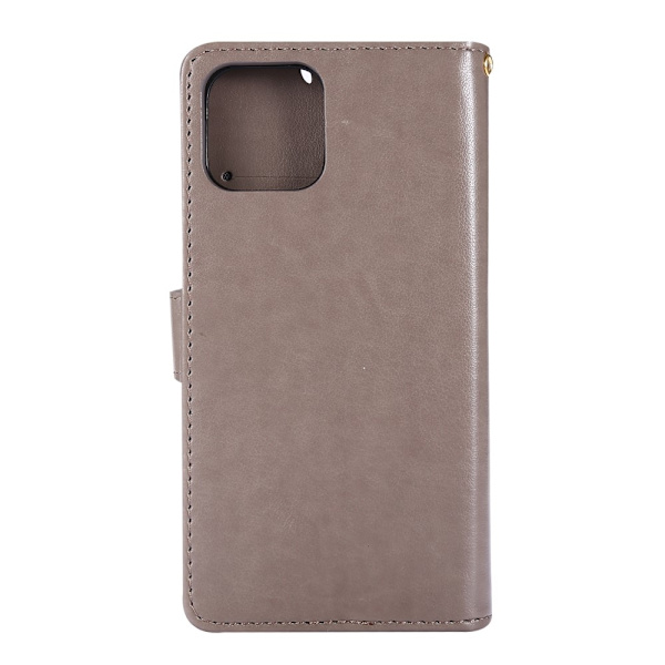 iPhone 12 / 12 Pro - Blomster Cover - Grå Grå Grey Grå
