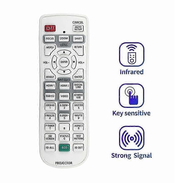 Panasonic Projektor IR Fjernkontroll 10m Rekkevidde Erstatning