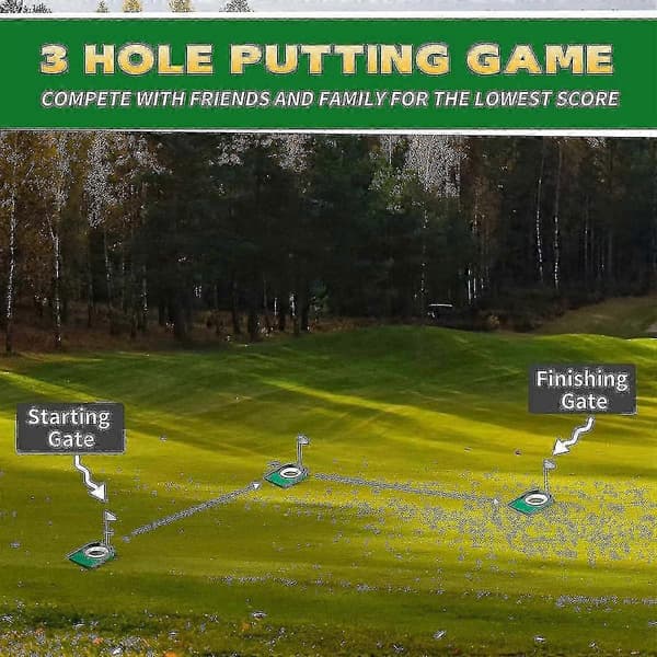 3 stk. golftræningsudstyr og puttere