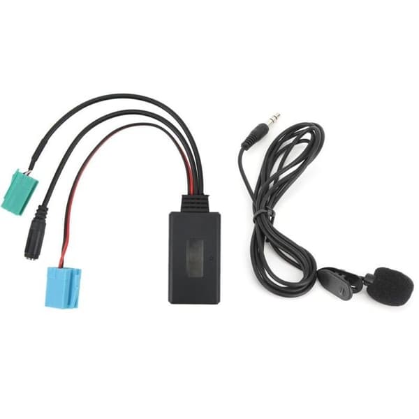 6-bens Bluetooth-lydkabel, AUX-IN stereo biladapter med mikrofon, egnet til Clio/Espace/Megane
