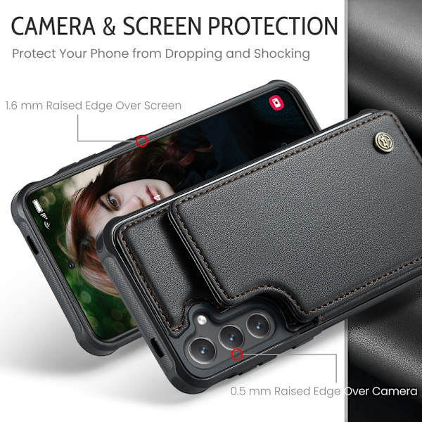 CaseMe Samsung S25 C22 Series Fodral+Plånbok - Svart Black Svart