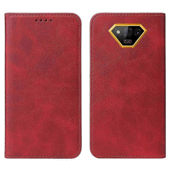 För Ulefone Armor X13 Magnetisk Stängning Läder Telefonfodral Red