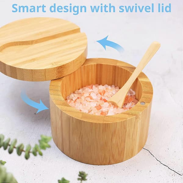 Bambusaltvinsflaska med minisked