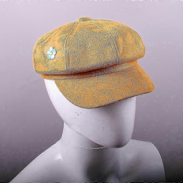 KPop-inspirert Bakerlue for gutter og tenåringer - Gul Cosplay-hatt